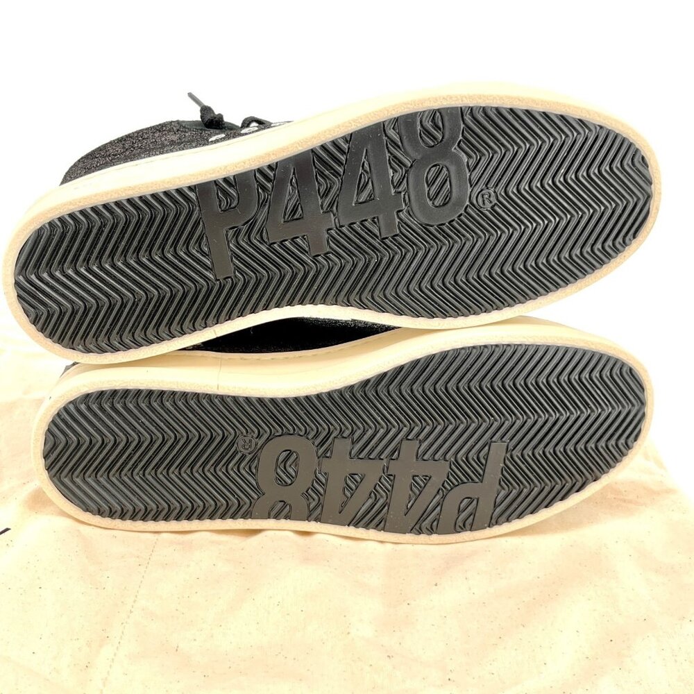 P448 Skate High‑Top Sneaker Size 38 Cracked Leather/Black Rubber Sole - Picture 16 of 16